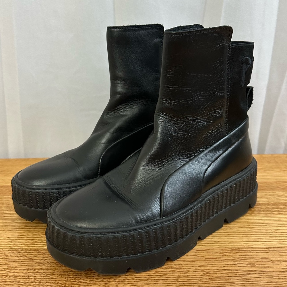 Puma Black Chunky Ankle Creeper Goth Boots